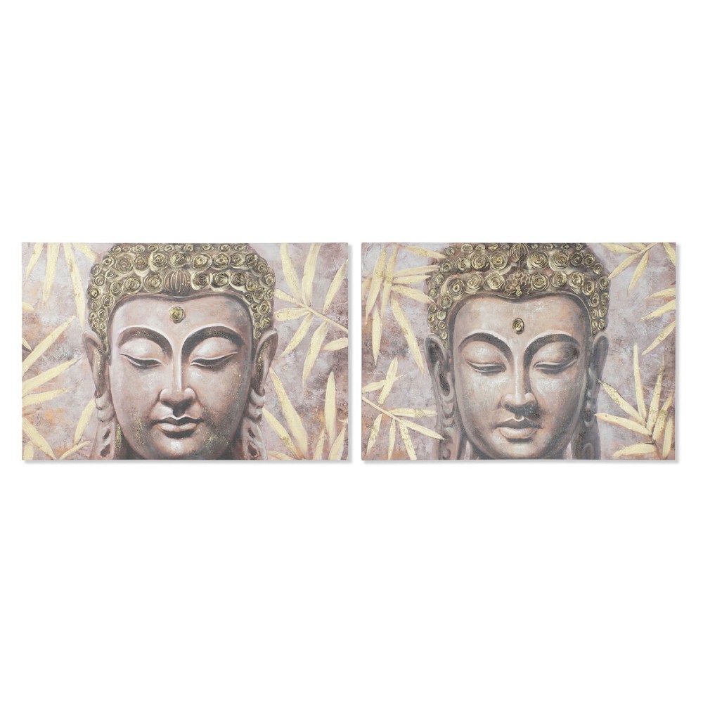 Quadro Home ESPRIT Buddha Orientale 120 x 3 x 80 cm (2 Unità)    