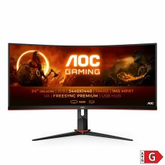 Monitor AOC CU34G2X/BK LFD 34" LED VA AMD FreeSync Flicker free 144 Hz 50-60  Hz 34"    