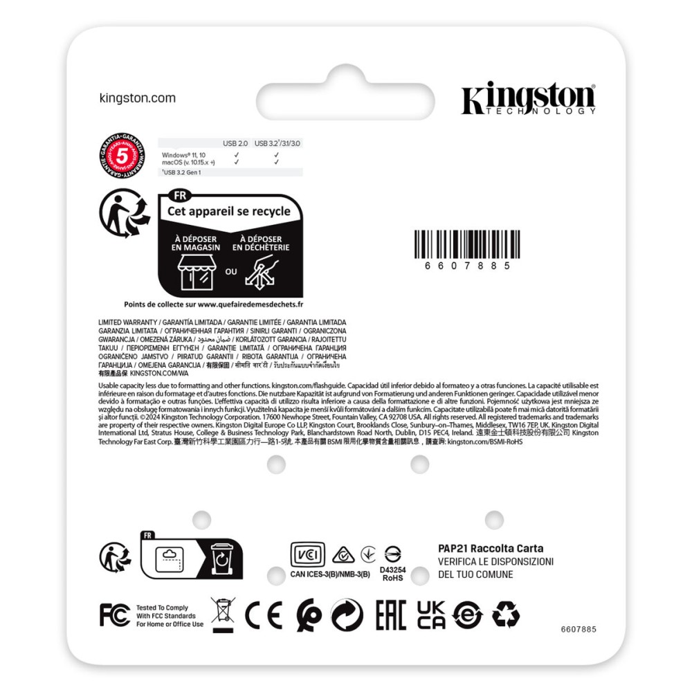 Scheda Micro SD Kingston KE-U2X64-1AC 64 GB    