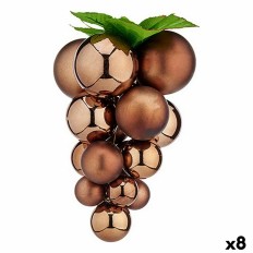 Palla di Natale Uva Grande Marrone Plastica 22 x 22 x 33 cm (8 Unità)    