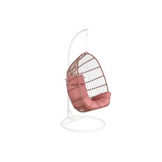 Sedia da giardino sospesa DKD Home Decor Bianco Terracotta Alluminio Acciaio rattan sintetico 94 x 100 x 196 cm    