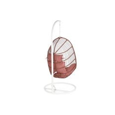 Sedia da giardino sospesa DKD Home Decor Bianco Terracotta Alluminio Acciaio rattan sintetico 94 x 100 x 196 cm    