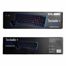 Tastiera e Mouse Wireless ELBE PTR101 Nero    