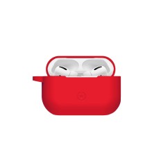 Custodia Protettrice Celly AIRPODS PRO Auricolari Rosso Silicone Plastica    