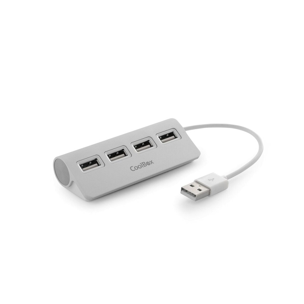 Hub USB CoolBox COO-HU4ALU2 Argentato    