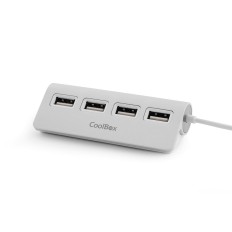 Hub USB CoolBox COO-HU4ALU2 Argentato    