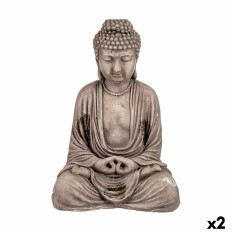 Statua Decorativa da Giardino Buddha Poliresina 22,5 x 40,5 x 27 cm (2 Unità)    