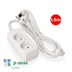 Multipresa con 2 Prese senza Interruttore EDM Schuko (1,5 m)    