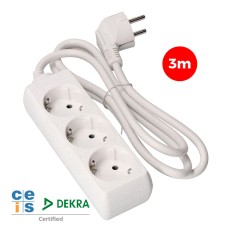 Multipresa con 3 Prese senza Interruttore EDM Schuko (3 m)    