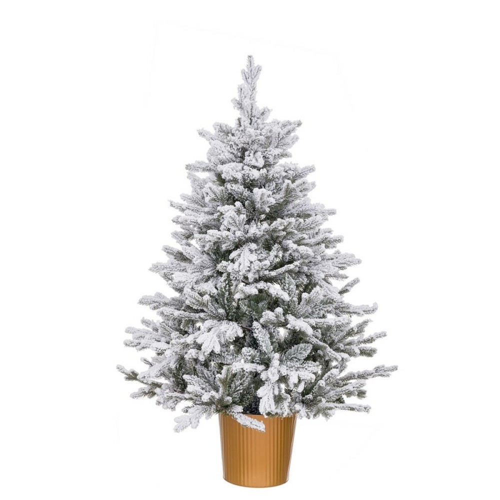 Albero di Natale Dorato Polietilene Nevoso 58 x 58 x 90 cm    