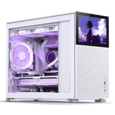 Case computer desktop ATX Jonsbo D31 MESH WHITE SC Bianco Display LCD    