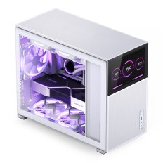 Case computer desktop ATX Jonsbo D31 MESH WHITE SC Bianco Display LCD    