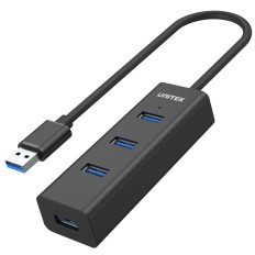 Hub USB 4 Porte Unitek Y-3089 Nero    