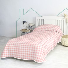 Trapunta HappyFriday Basic Kids Rosa 180 x 260 cm Vichy    