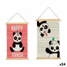 Decorazione da Parete Panda 1 x 54 x 33 cm (24 Unità)    