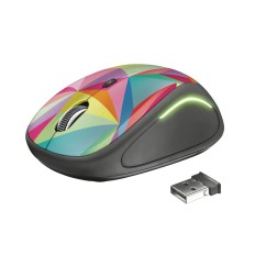 Mouse senza Fili Trust Yvi FX Multicolore 1600 dpi    