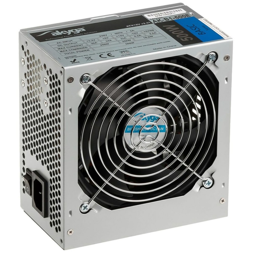 Fonte di Alimentazione Akyga AK-B1-500E 500 W RoHS CE REACH ATX    