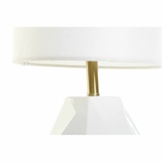 Lampada da tavolo DKD Home Decor Bianco Poliestere Metallo Ceramica 220 V Dorato 50 W (20 x 20 x 37 cm)    