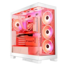 Case computer desktop ATX Modecom Volcano SPACE APEX ARGB Bianco    