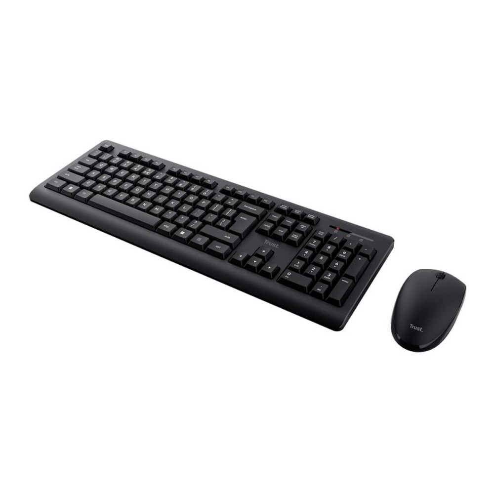 Tastiera e Mouse Wireless Trust Primo  Nero Monocromatica Inglese EEUU Qwerty US    