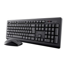 Tastiera e Mouse Wireless Trust Primo  Nero Monocromatica Inglese EEUU Qwerty US    