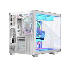 Case computer desktop ATX Modecom Volcano Panorama APEX ARGB 7F MIDI Bianco    