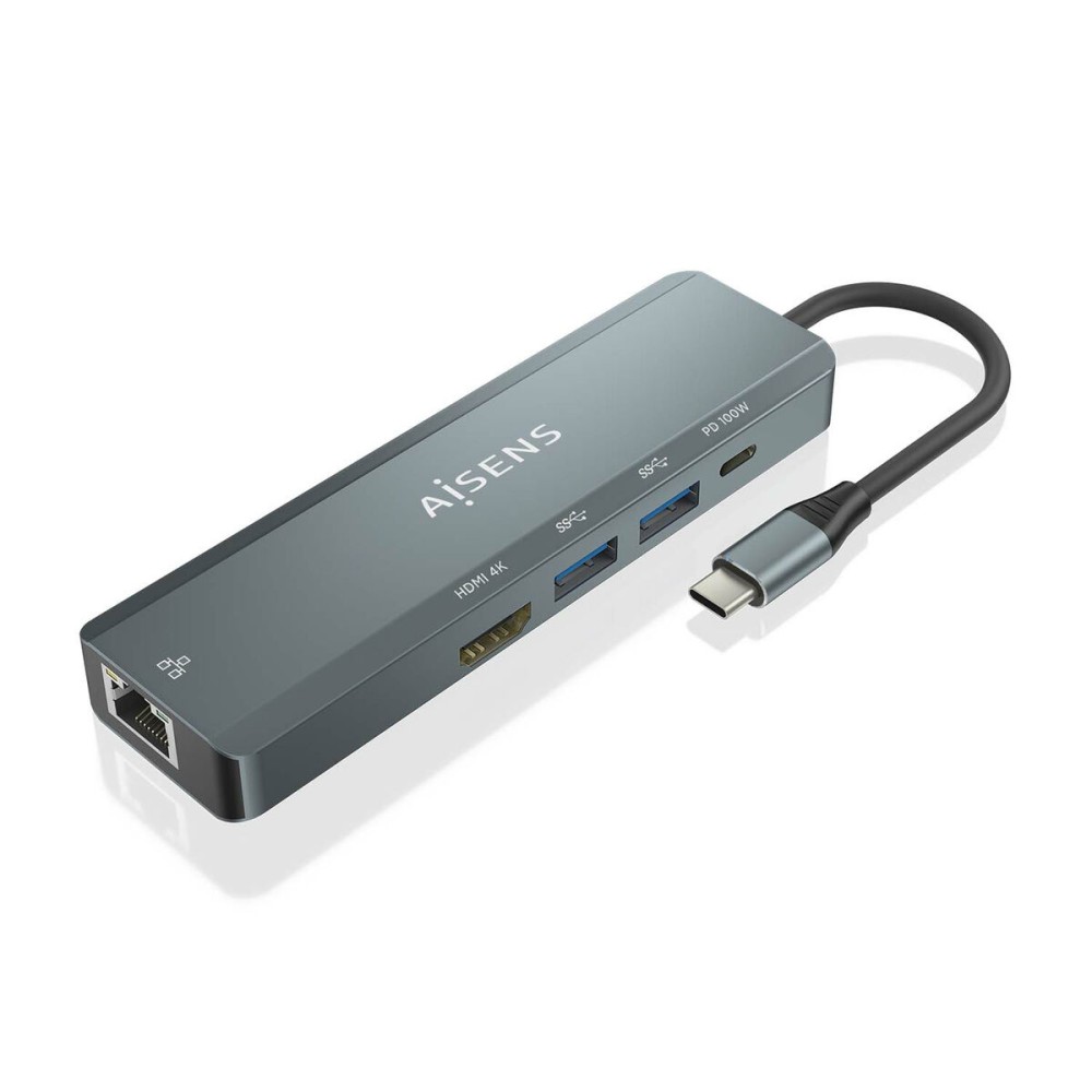 Hub USB Aisens ASUC-5P011-GR Grigio (1 Unità)    