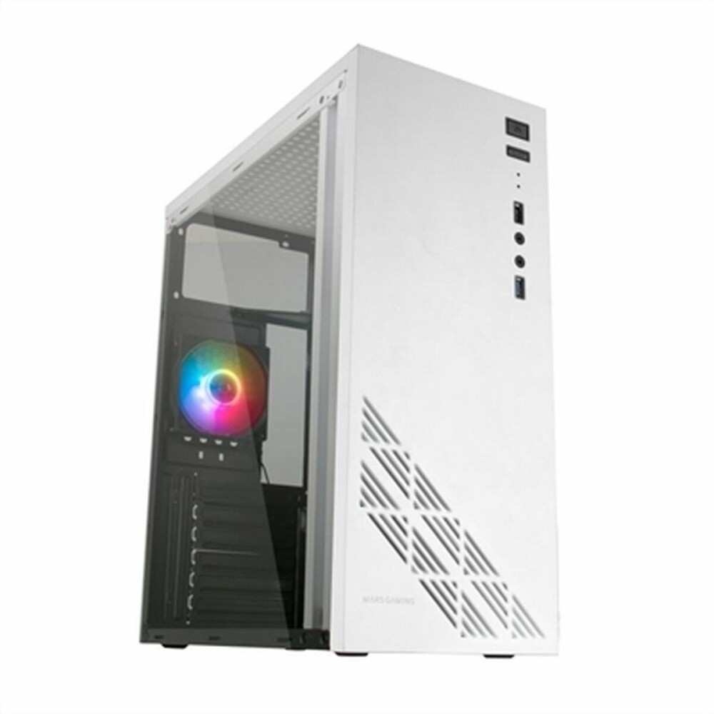 Case computer desktop ATX Mars Gaming MC100W Bianco ATX LED RGB    