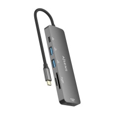 Hub USB Aisens ASUC-6P016-GR Grigio (1 Unità)    