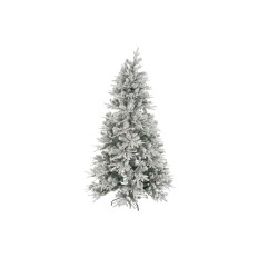 Albero di Natale Home ESPRIT Bianco Polietilene Nevoso 120 x 120 x 210 cm    