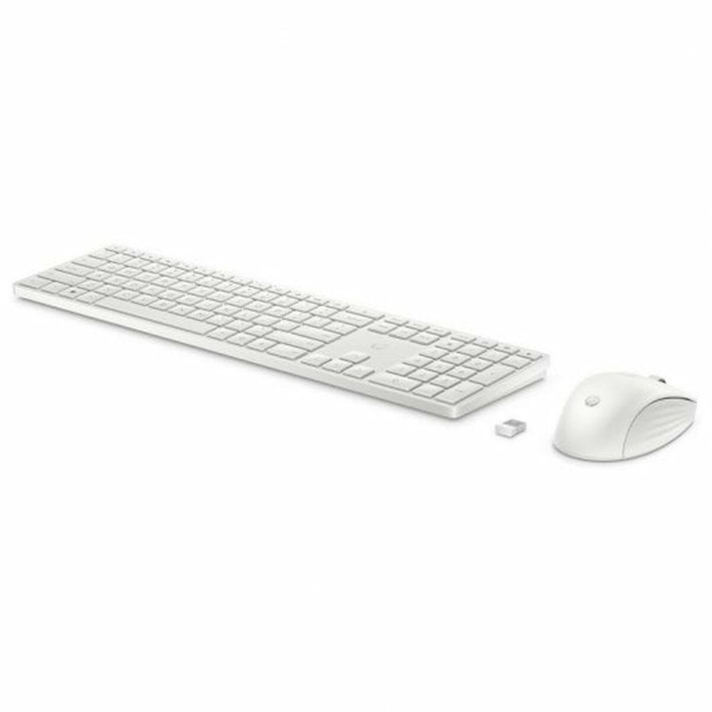 Tastiera e Mouse Wireless HP 4R016AA Bianco Qwerty in Spagnolo    