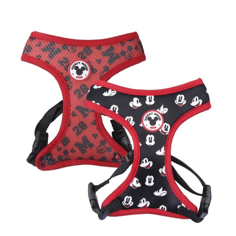 Imbracatura per Cani Mickey Mouse S/M Nero    