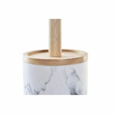 Scopino per il Bagno DKD Home Decor Bianco Naturale Metallo Resina Caucciù Marmo Scandi 30 x 40 cm 10,3 x 10,3 x 38 cm    