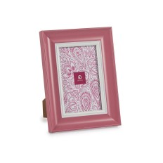 Cornice Portafoto Cristallo Rosa Plastica (6 Unità) (2 x 21 x 16 cm)    