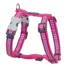 Imbracatura per Cani Red Dingo Osso Riflettente 25-39 cm Fucsia    