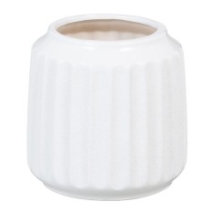 Vaso Ceramica 16 x 16 x 16 cm Bianco    