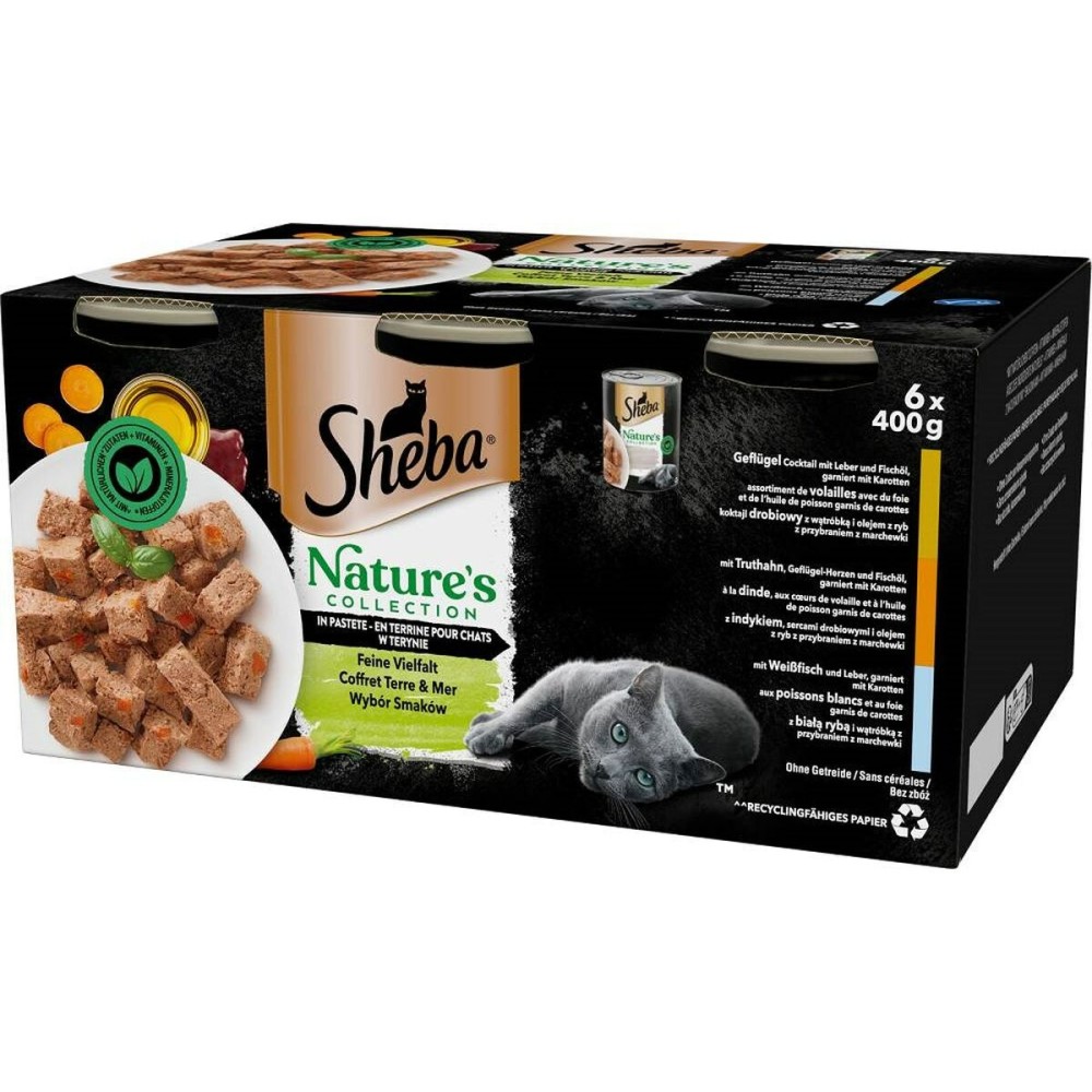 Cibo per gatti Sheba Kit Fegato Uccelli 400 g    