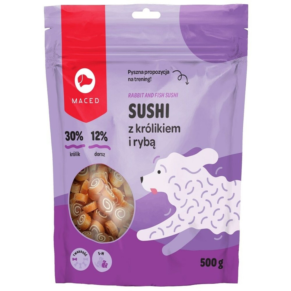 Snack per Cani Maced Rabbit for sushi with fish Pesce Coniglio 500 g    