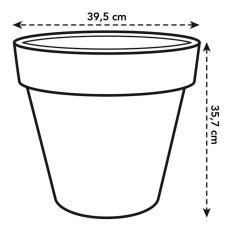 Vaso Elho 8403604042500 Antracite Ø 40 cm    