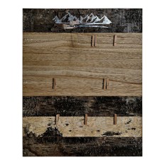 Portafoto DKD Home Decor Marrone Legno Metallo Alluminio Naturale 40 x 2 x 50 cm    