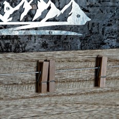 Portafoto DKD Home Decor Marrone Legno Metallo Alluminio Naturale 40 x 2 x 50 cm    