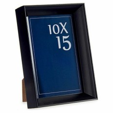 Cornice Portafoto Nero Plastica Vetro (12,2 x 3,5 x 17,3 cm) (6 Unità)    