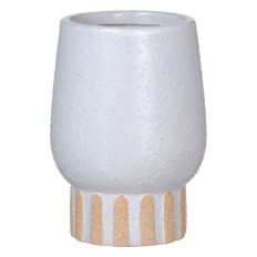 Vaso Bianco Ceramica 12,5 x 12,5 x 18 cm    