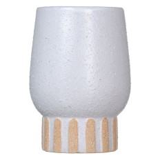 Vaso Bianco Ceramica 12,5 x 12,5 x 18 cm    