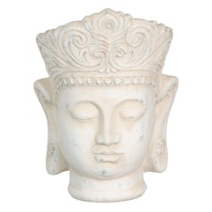 Vaso Crema Terracotta Buddha Orientale 18,4 x 18,4 x 25,6 cm    