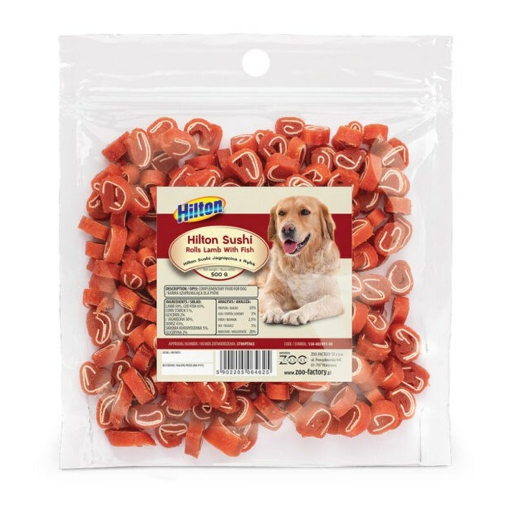 Snack per Cani Hilton Sushi Rolls Agnello Merluzzo 500 g    