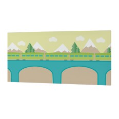 Tela HappyFriday Happynois Train Multicolore 27 x 54 cm    