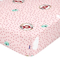 Lenzuolo con angoli HappyFriday MR FOX Multicolore Rosa 60 x 120 x 14 cm    