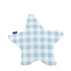 Cuscino HappyFriday Basic Azzurro Stella Vichy 50 x 50 cm    