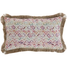 Cuscino Home ESPRIT Frange Tropicale 50 x 30 cm    